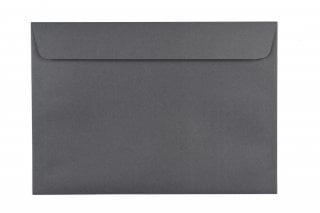 Enveloppes DIN C5 autocollantes, impression gris foncé