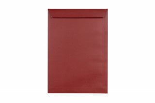 Enveloppes DIN C4 adhésives, impression rouge foncé