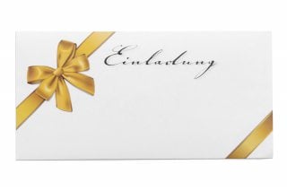 Enveloppes DIN long, Blanc avec impression, invitation