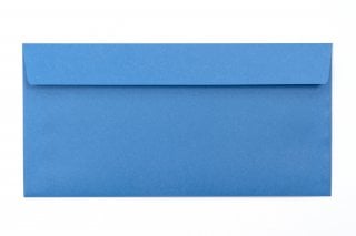 Enveloppes DIN long adhésives, impression bleu
