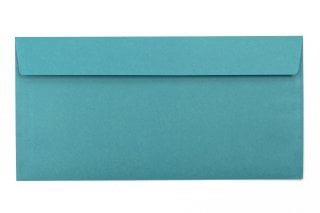 Enveloppes DIN long adhésives, impression turquoise