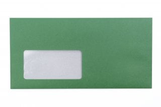 Enveloppes DIN long avec fenêtre, impression vert