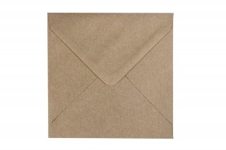 Enveloppes Carré 140x140 mm, papier kraft natron strié