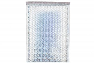 Enveloppes DIN C4 matelassées, effet argenté brillant