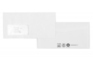 Enveloppes DIN Lang+, recyclées Blanc avec fenêtre