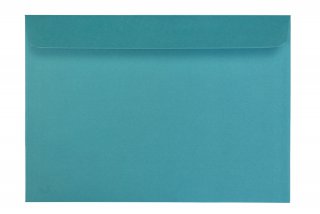 Enveloppes DIN C5 autocollantes, impression turquoise