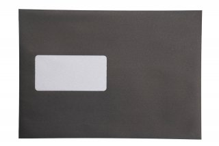 Enveloppes DIN C5 autocollantes avec fenêtre, impression noire