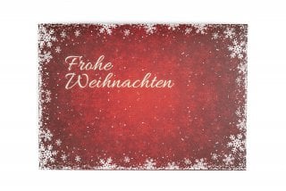 Enveloppes DIN C6, Impression Rouge, Noël Neige