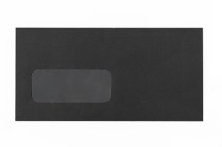 Enveloppes DIN long avec fenêtre, noir