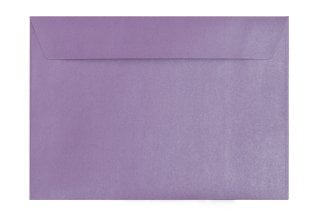 Enveloppes DIN C5 autocollantes, couleur nacre violet
