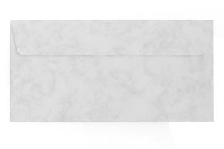 Enveloppes DIN long adhésives, marbrées blanc