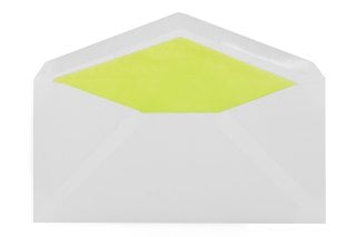 Enveloppes DIN long, Blanc avec intérieur vert clair