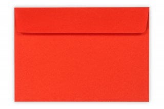Enveloppes DIN C6 autocollantes, rouge vif
