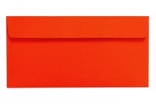 Enveloppes DIN long adhésives, rouge vif