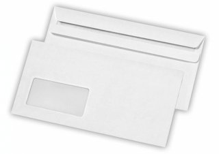 Enveloppes DIN long, blanc avec fenêtre