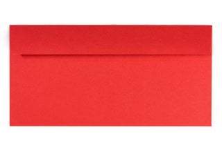 Enveloppes DIN long adhésives, rouge