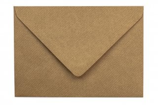 Enveloppes DIN C6, papier kraft natron côtelé