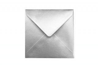 Enveloppes Carré 155x155 mm, Argenté