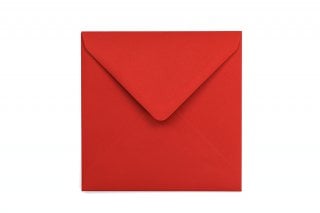 Enveloppes Carré 155x155 mm, Rouge