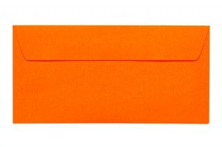 Enveloppes DIN Lang autocollantes, Neon Orange
