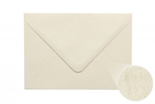 Enveloppes DIN C6, crème, structure martelée