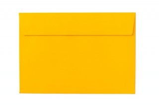 Enveloppes DIN C6 autocollantes, jaune foncé
