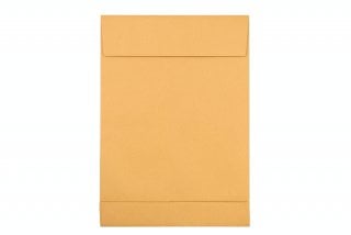 Enveloppes DIN B4, marron avec fond plat