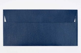 Enveloppes DIN Long autocollantes, Bleu foncé nacré