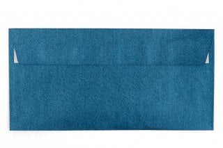 Enveloppes DIN long adhésives, Bleu métallisé structuré