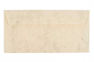 Enveloppes DIN long adhésives, marbrées Crème