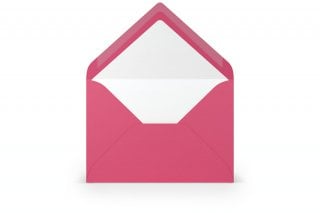 Enveloppes DIN B6, doublées de rose