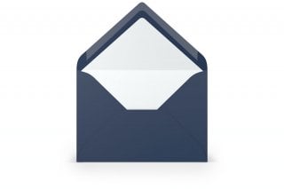 Enveloppes DIN B6, doublées bleu foncé