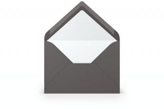 Enveloppes DIN B6, doublées gris foncé