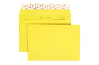 Enveloppes Elco DIN C6 autocollantes, jaune intense