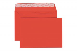 Enveloppes Elco DIN C6 autocollantes, rouge intense
