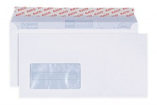 Enveloppes Elco Proclima DIN Lang+ autocollantes, blanches avec fenêtre